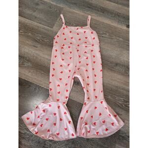 Boutique Toddler Girl Heart Romper One Piece Jumpsuit Pink size 4t-5t #7‎